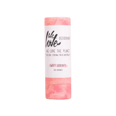 Et Økologisk deodorantstift - Sweet Serenity 65g pink tube læbepomade.